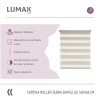 Cortina Roller Zebra Simple Lumax 1.4 X 1.6m Gran Calidad Beige
