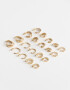 Aros Argollas Set Metal Aros Argollas Set De Metal - Dorado