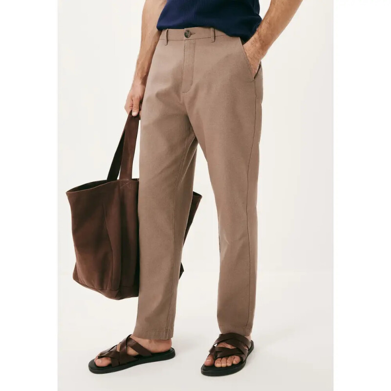 CALCA MASC MARROM CLARO