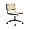 Silla de Escritorio Simil Rattan Negro