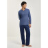 PIJAMA ML MASC AZUL MESCLA
