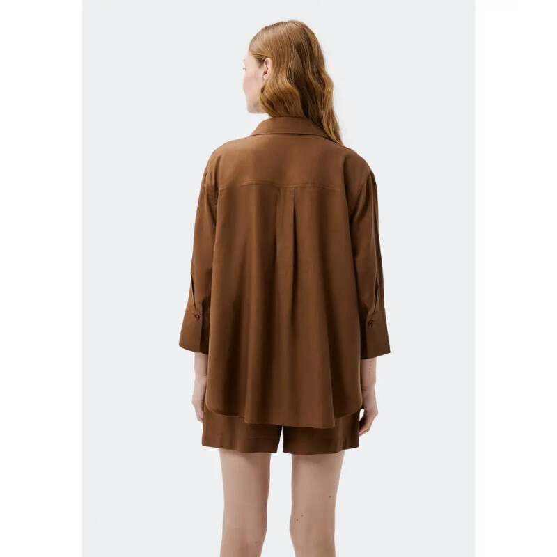 CAMISA FEM MARROM ESCURO