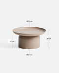Mesa de centro Arcola de aluminio topo Ø70 cm