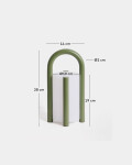 Lámpara de mesa pequeña portátil Leros de polietileno y acero verde