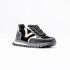 ZAPATILLA CUERO DAMA COLOR GRIS SUELA SINTETICA NEGRO