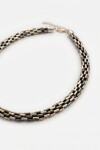 COLLAR METALLIC BEADS Plata