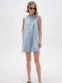Vestido Aurei Celeste Claro