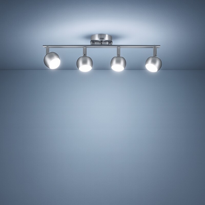 LUMINARIA GINA X4 Luminaria de Adosar Gina Cuadruple Orientable Plateado