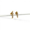 Caravanas Fila de oro- Oro bajo -Zirconia blanca - CA8171 conpiedra