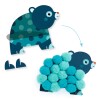 Kit para hacer collages con pompones de animales Djeco Kit para hacer collages con pompones de animales Djeco