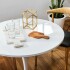 Mesa Comedor Cocina Tulip Redonda Laqueada 90Cm Blanca Atrix Blanco 1