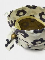 Bolso De Hombro De Nylon Estampado Floral M crudo