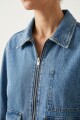 Campera denim con cierre JEAN MEDIO