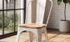 Silla asiento de Madera Tolix Blanco
