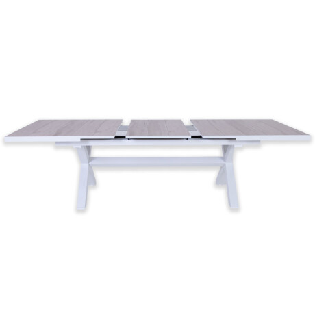 MESA COMEDOR EXTENSIBLE ALUMINIO BLANCO TUSCANY