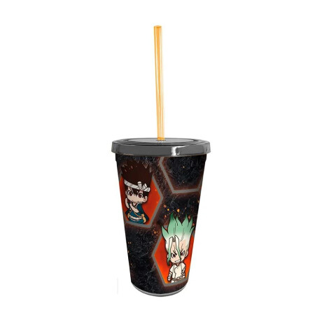 Dr. Stone - Vaso plastico c/sorbito Dr. Stone - Vaso plastico c/sorbito