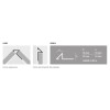 Guardacanto Aluminio Prisma 10 mm x 11 mm x 2,5 m Cromo Mate Guardacanto Aluminio Prisma 10 Mm X 11 Mm X 2,5 M Cromo Mate