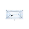 Baño Stokke Flexibath Plegable Transparente y Celeste