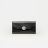Billetera The Circle en cuero liso satinado Negro