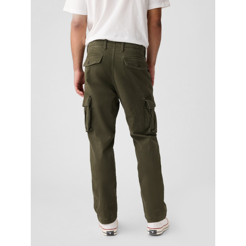 V-STRAIGHT CARGO PANT BLACK MOSS