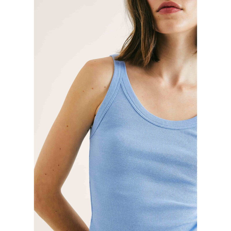 CAMISETA REGATA FEM AZUL CLARO