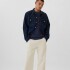 V-FRCH EVERYDAY SOFT MICRO LOGO CREW TAPESTRY NAVY