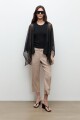 Ruana tejida lurex negro