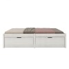 Cama Madera Maciza Con Cajones - 2 plazas - Linea Beauty Blanco
