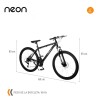 Bicicleta Montaña 26 Cuadro Aluminio Freno Disco 21 Cambios Negro
