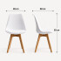Silla Comedor ComboHome Tulip Eames Acolchada Reforzada Blanco 1