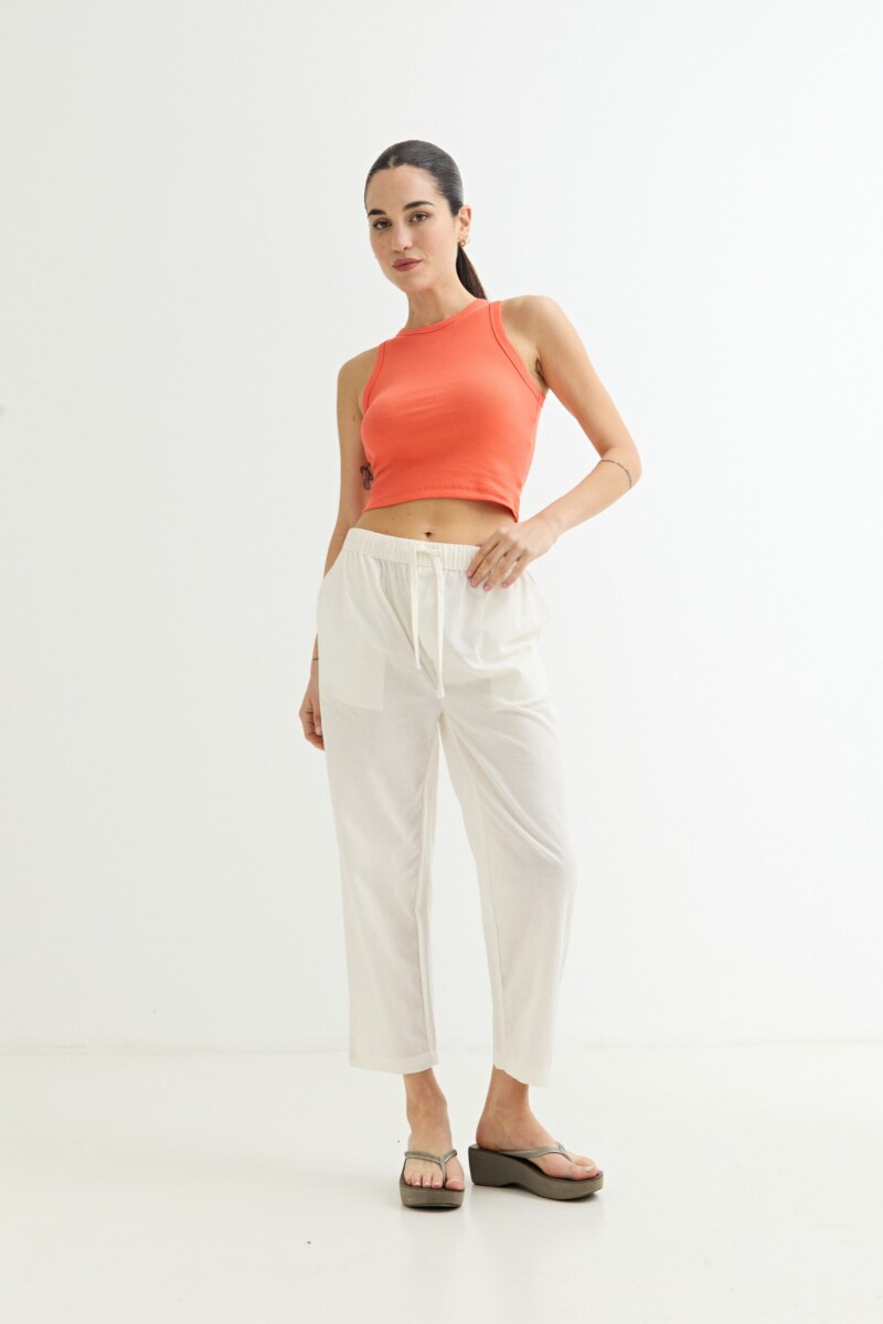 Musculosa cropped NARANJA