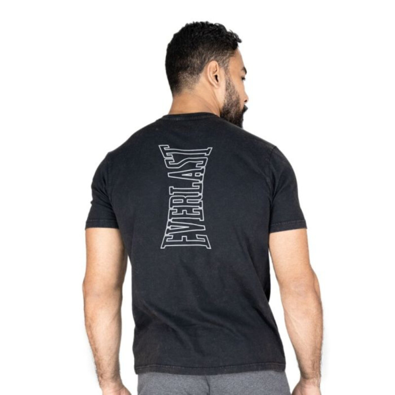 TSHIRT MEN COTT/POLY EVERLAST VINTAGE BK M6 S BK