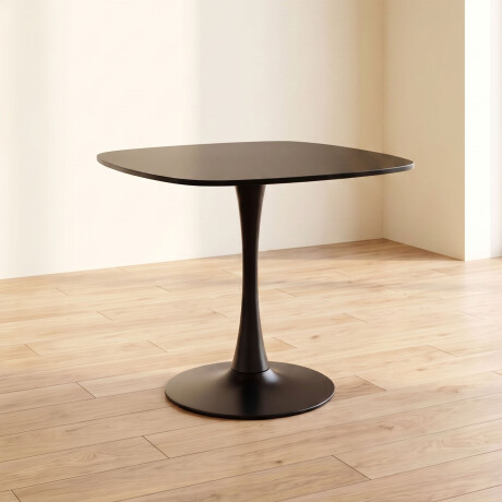 MESA DE COMEDOR MDF NEGRO TULIP CUADRADA