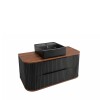 Mueble de baño Suspendido Alice Negro 100cm con Bacha de Loza Mueble De Baño Suspendido Alice Negro 100cm Con Bacha De Loza