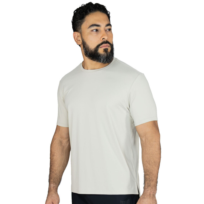 TSHIRT MEN POLY/SPX EVERLAST E-DAY P. S. BEIGE KHAKI