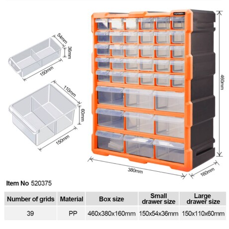 CAJA DE ALMACENAMIENTO 39 CAJONES N/a