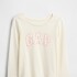 V-FRCH LS LOGO TEE IVORY FROST