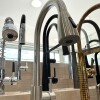 Grifería de cocina Monocomando de mesada alto extensible Gris Satinado Grifería De Cocina Monocomando De Mesada Alto Extensible Gris Satinado