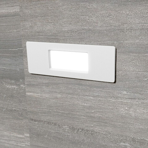 Luminaria de embutir rectangular gris 4W cálida IP55 FL0922