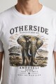 Camiseta estampada Elefante BLANCO