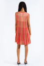 STRIPED TEE KNIT DRESS Fucsia