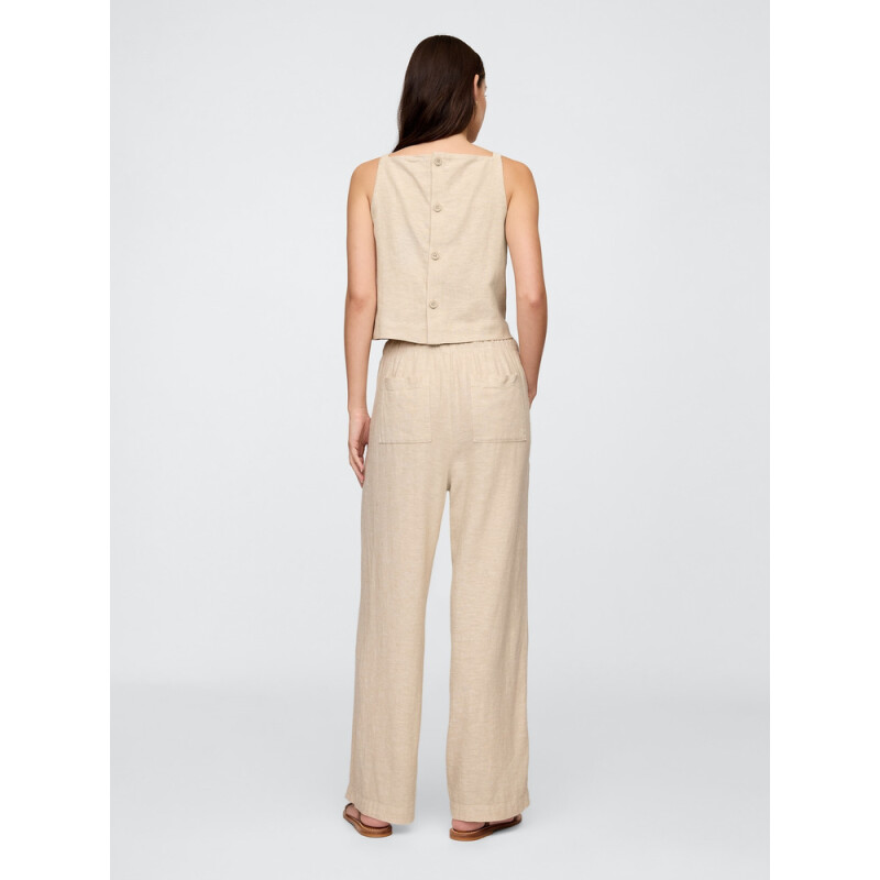 V-LINEN PULL ON WL FLAX LINEN