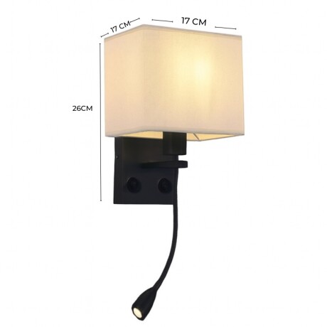 ARTEFACTO DE PARED AUSTRIA NEGRO LED Lámpara de Pared Interior Austria Negra