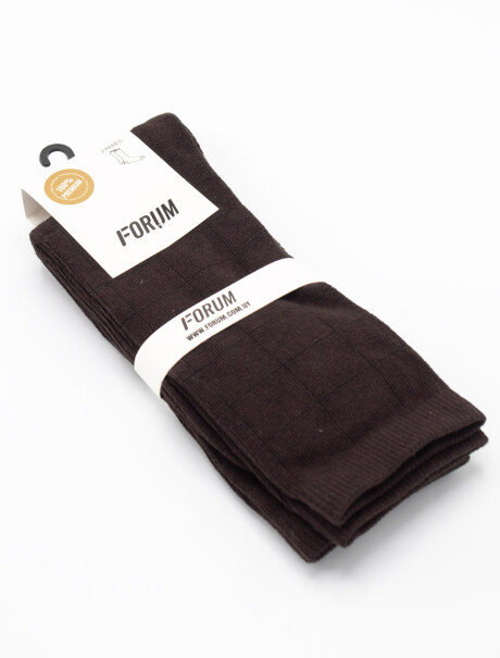 Media Casual Square Pack x 2 Pares Marron