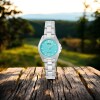 Reloj análogo Q&Q esfera turquesa Modelo C05A021PY Reloj análogo Q&Q esfera turquesa Modelo C05A021PY