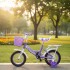 Bicicleta infantil Shengdi Rod 12 Canasto Parrilla Rueditas Color Violeta