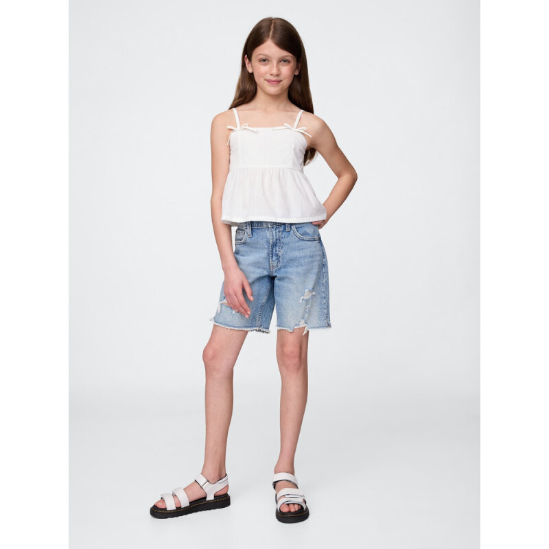 STRAPPY WOV BOW TOP NEW OFF WHITE