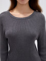 Remera Brune Gris Melange Oscuro