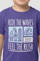 Remera m/c estampada Ride the Waves AZUL MARINO