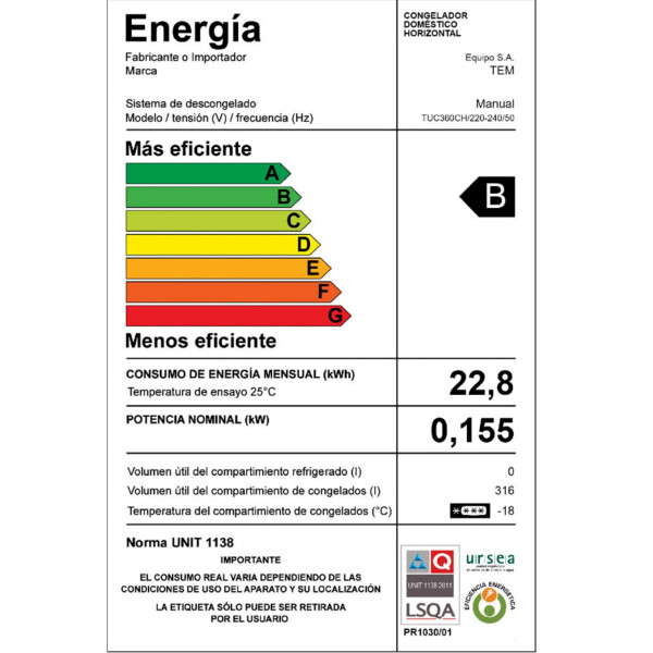 Freezer Horizontal 316 Lts | Tem Freezer Horizontal 316 Lts | Tem